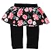 Shalofer 1st Birthday Girl Outfit Baby Girls First Birthday Outfit Wild One Floral Skirt Pant Set（Black Long02, 12-18 Months）