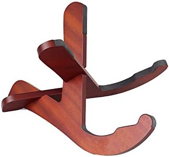 Weset Wooden Guitar Stand Instrument Floor Stand Rack Holder with Two Y Shaped Pieces Portable Folding X Frame Stand for Acoustic