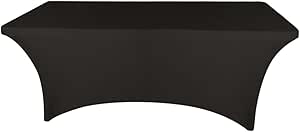 Amazon.com: Banquet Tables Pro Black 6 ft. Rectangular Stretch Spandex ...
