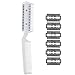 Trenton Gifts Universal Unisex Home Hair Cutting Razor Comb | Get The Perfect Cut At Home | 6 Double Edge Metal Blades