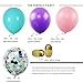 K KUMEED Unicorn Balloons Purple Light Pink Sea Foam Blue Assorted Balloons 12