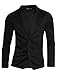 Allegra K Mens Casual Single Breasted Notch Lapel Patch Pocket Blazer, Black, M(US 38)