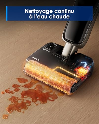 Tineco Floor One S9 Master Cordless Vacuum Cleaner, ThermoBlast Technology, Floor Wash with Hot Water, StreakFree Squeegee 10 cm, Ultra-Thin 10 cm, FlashDry 85°C, 23 KPa, Flat Rat 180
