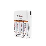 4 Bay Smart Battery Charger with AA AAA 2800mAh Ni-MH Ni-CD Rechargeable Batteries ( 4 Pack) UTHCracy