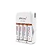 UTHCracy 4-Pack 2800mAh NiMH AA Rechargeable Batteries with Smart Battery Charger