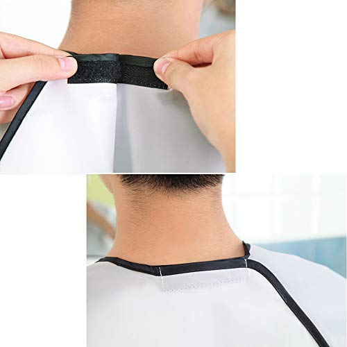 Beard Apron Bib - Beard Clippings Catcher for Shaving and Grooming -Smooth Surface Non Stick Hair - Shaving - Keep Sink Clean - Beard Cape Apron with Strong Suction Cups