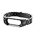 OLLIVAN for Xiaomi Mi Band 3 Replacement Strap, Miband 3 Replacement Band 16-22CM,Double Elastic Buckle Stainless Steel Metal Wrist Strap Wristband Watchband Bracelet for Mi Band 3(No Tracker) (Black)