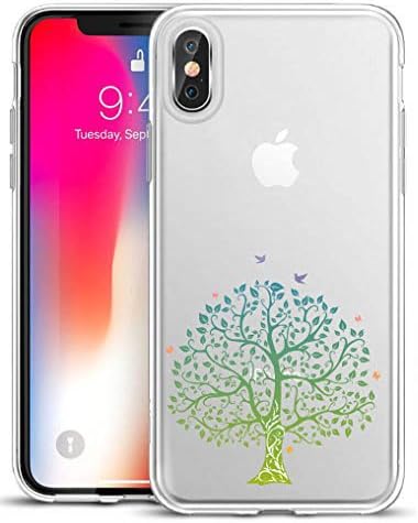 Iphone X Case Tree Of Life Design Pattern Clear Transparent Protective Bumper Tpu Soft Phone Case 5.8" (Tree Of Life)