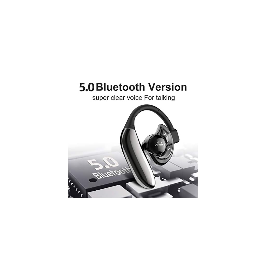 AMINY Bluetooth Headset Wireless Bluetooth Earpiece-Compatible with