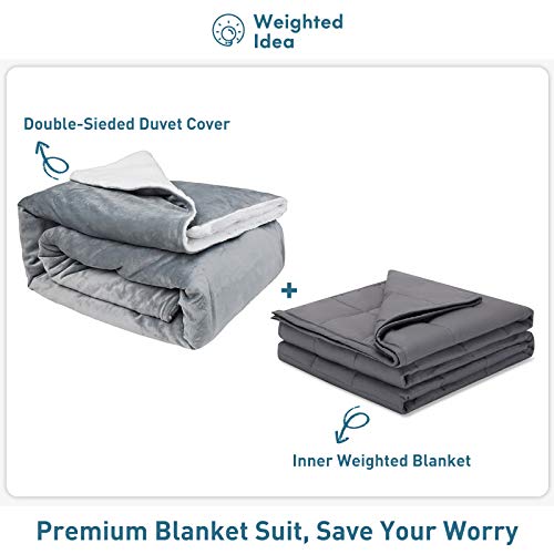 Weighted Idea Weighted Blanket with Removable Cover 15 Pounds 48x78