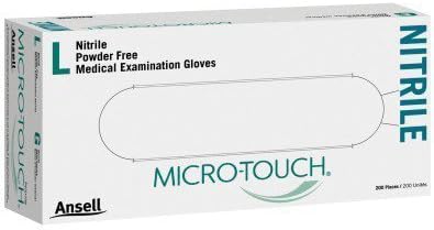 Ansell Perry 6034301 Micro-Touch Nitrile PF Glove Small 200/Bx