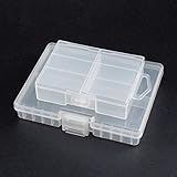 YXQ AAA Battery Storage Box Organizer Holder Clear