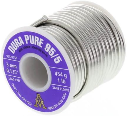 95/5 Lead Free Solder 1 lb. Spool - (95% Tin - 5% Antimony), Pack of 2
