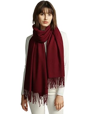 Womens Large Soft Cashmere Feel Pashmina Shawls Wraps Winter Light Scarf