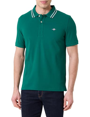 Collar Tipping SS Polo, Verde Foresta, M