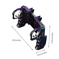 Accrie K21 PUGB Helper 4 Finger Linkage Game Handle Peace Elite Fast Shooting Button Controller for PUBG Rules of Survival Game Trigger Joystick Gamepad for iOS Android Phone