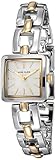 Anne Klein Women's AK/2823SVTT Two-Tone Open Link Bracelet Watch