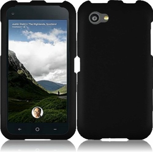 For HTC First Facebook Phone Hard Snap On Cover Case Black