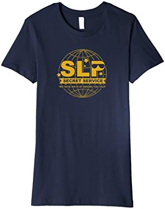 Women's SLP Secret - Funny Speech Therapy Shirt XL Navy