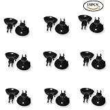 18-Pcs Aquarium Airline Tubing Suction Cups for Fish Tank 3/16 Air Hose holder(Black)
