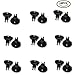 18-Pcs Aquarium Airline Tubing Suction Cups for Fish Tank 3/16 Air Hose holder(Black)