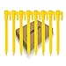 Hikemax 60 Pack Plastic Tent Pegs Garden Landscape Stakes 5.7 Inch for Anchoring Garden Netting, Camping Tents, Rain Tarps and Landscape Fabric Lawn Edging Yellow