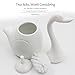 Langxian Swan Bathroom Toilet Bowl Brush and Holders Set, Toilet Brush with Long Handle Full-Closed and Ceramic Base,Bathroom Cleaning Brush Accessories …