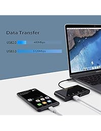cablecreation USB C macho a USB 3.0 + HDMI 4 K Hembra + RJ45 Gigabit Ethernet + USB C hembra adaptador de datos y de carga Hub, para el MacBook Pro, Chromebook Pixel y Otros Dispositivos USB C, negro 10 cm