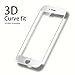 D&P [3D Original curve fit series] iPhone 6S Plus / iPhone 6 Plus full coverage tempered glass screen protector+backside screen protector, pure glass 3D curve polishing technology [White,1+1]