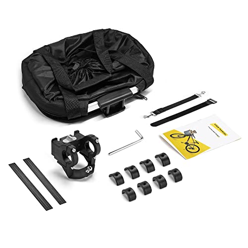 ANZOME Dogs Carrier Bike Basket, Handlebar Basket Folding Front