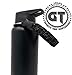 GALAXTEK Paracord Handle Compatible with Hydro Flask Wide Mouth Bottle - Durable Carrier, Secure Accessories, Survival Strap Cord with Safety Ring and Carabiner (Black Speckled)