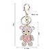 S&E Women's Gold Plated Lovely Little Bear Design Crystal Rhinestone Key Chain Keyrings Bag Ornament