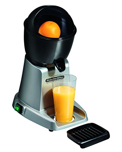 Proctor Silex Commercial 66900 Electric Citrus Juicer, 3 Reamer Sizes for Oranges, Lemons, Limes and Grapefruits, Removable Bowl, Strainer, Splashguard, Drip Tray, Black/Grey - Thumbnail 4