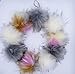 Faux Raccoon Fur Pom Pom Balls | Extra Large 5-Inch Size: Set of 3 Removable Pompoms with Snaps for Knitting Accessories | DIY Hats and Crafts | Pastel Assortment by Haven-Sent