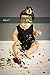 Maticr Glitter First Birthday Crown Baby Boy 1st Bday Party Hat Cake Smash Photo Prop (Large Gold & Black One)