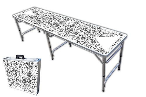 8-Foot Professional Beer Pong Table - White Camo Graphic