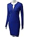 Doublju Womens Long Sleeve Ribbed Knit Dress With Zipper Front