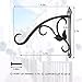 VEEBOOD 2 Pcs 8-Inch Decorative Iron Lantern Hooks for Wall Hanging Mason Jar Sconces Outdoor Solar Lights, Black