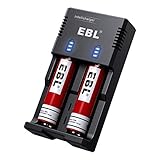 EBL Smart Rapid Battery Charger for Rechargeable 3.7V Li-ion LiFePO4 IMR Batteries 26650 18650 17500 14500 16340(RCR123), Ni-MH/Ni-Cd AA AAA C Batteries (Batteries Not Included)