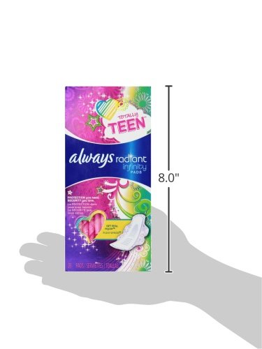 Always Totally Teen Radiant Infinity Pads 28 Count
