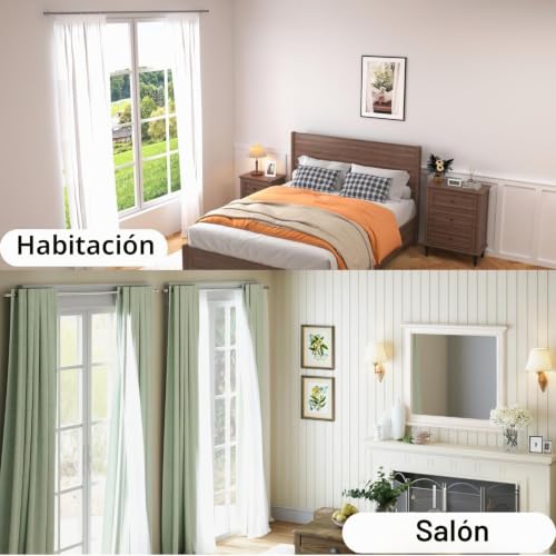 Black Curtain Rod Extendable Curtain Pole 4 Metres for Living Room Bedroom Kitchen (185-435 cm, Diameter 25 mm)
