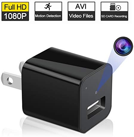 Small Mini Hidden Camera HD 1080p with USB Charger Nanny Camera with Motion Detection Hidden Camera in USB Charger Adapter Surveillance Camera NO WiFi NO Night Vision 32GB SD Card Slot