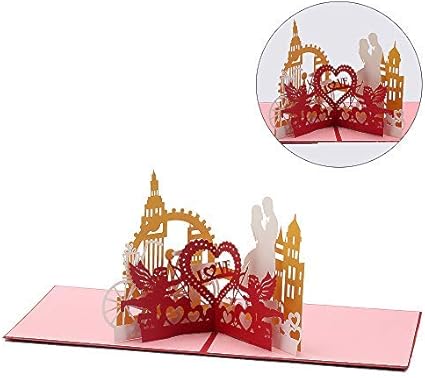 Veesun Carte Mariage 3d Pop Up Carte De Voeux Avce Enveloppe Carte Cadeau Pour Couple Anniversaire Mureux Petit Ami Petite Amie Marie Mariee Celebration Invitation Chateau Amazon Fr Fournitures De Bureau