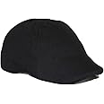 The Original Boston Scally Cap - The Scrapper Newsboy Flat Cap - 6 Panel Cotton Fitted Hat for Men - Black