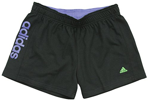 Adidas Big Girl's Striped Roll Over Shorts