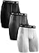 Neleus Men's 3 Pack Compression Shorts Running Workout Shorts,6034,Black,Grey,White,US L,EU XL