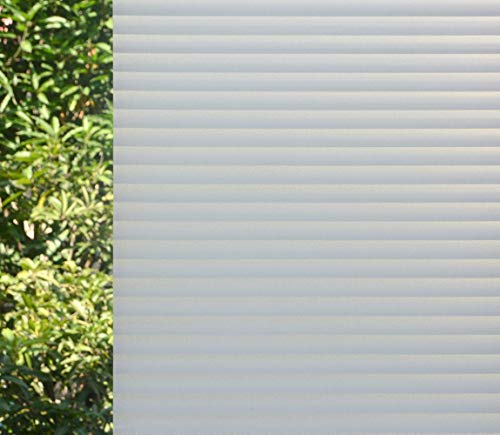 VSUDO Decorative Privacy Window Film, No Glue Decor Static Cling Glass Sticker, Anti-UV Window Tint for Living Bath Room/Kitchen/Front Door or Office (1Roll, 17.7