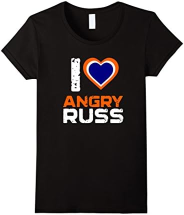Women's I Love Angry Russ / Funny and Cute T-shirt Medium Black