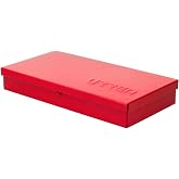 URREA Metal Tool Box - 9.6" x 5" x 1.4" Portable Tool Storage/Organization Box with 24 Gauge Construction &amp; Durable Red Finish - 4725