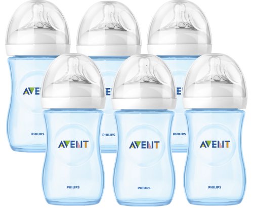Philips AVENT Natural 9 Ounce Bottle 6 Pack - Blue